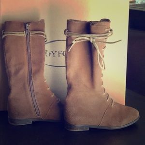 Joyfolie Eliza boots in nutmeg size and 11